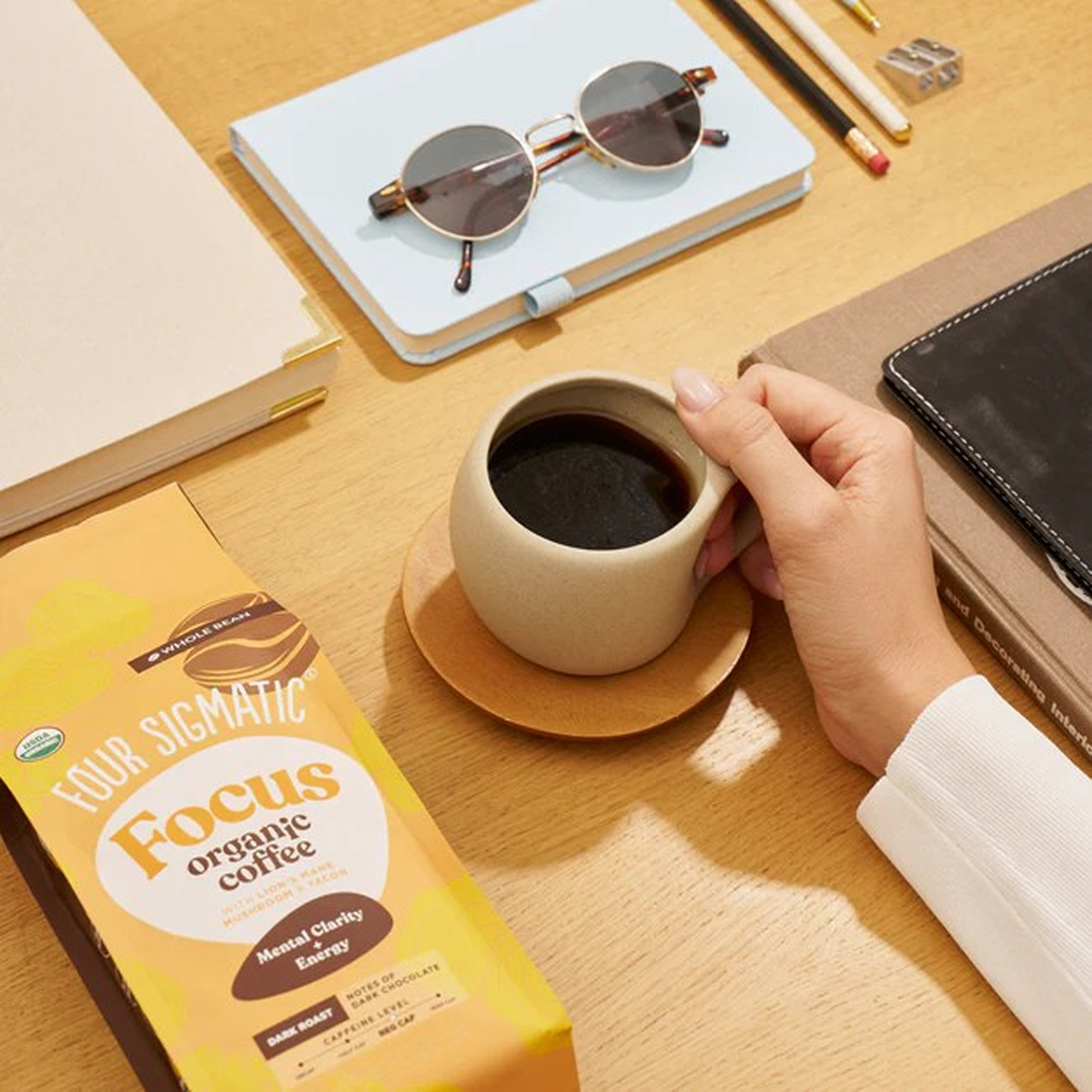 Focus Whole Bean Coffee - Whole Bean Organic Mushroom Coffee Beans