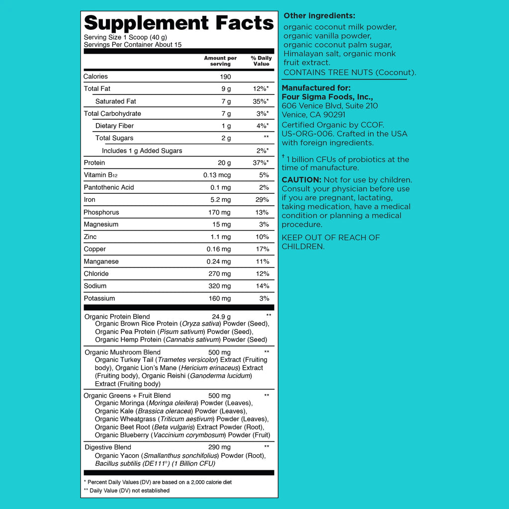 Plant-Based Protein – Vanilla - Vanilla Plant Protein Powder